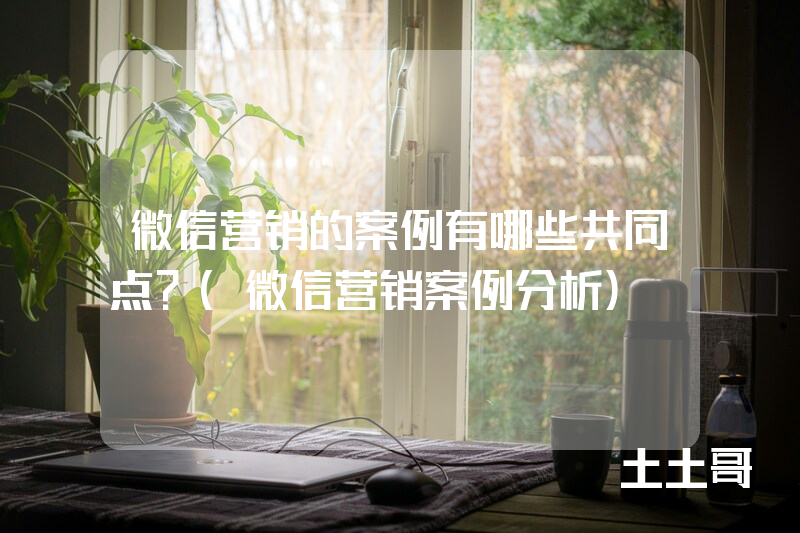 微信营销的案例有哪些共同点?(微信营销案例分析) 微信营销的案例有哪些共同点?(微信营销案例分析)