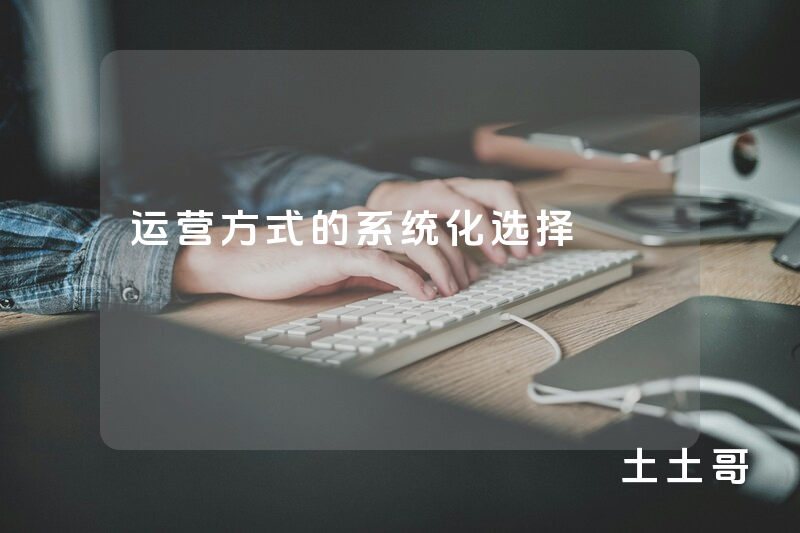 运营方式的系统化选择 运营方式的系统化选择