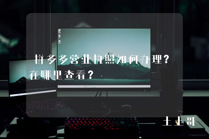 拼多多营业执照如何办理?在哪里查看? 拼多多营业执照如何办理?在哪里查看?
