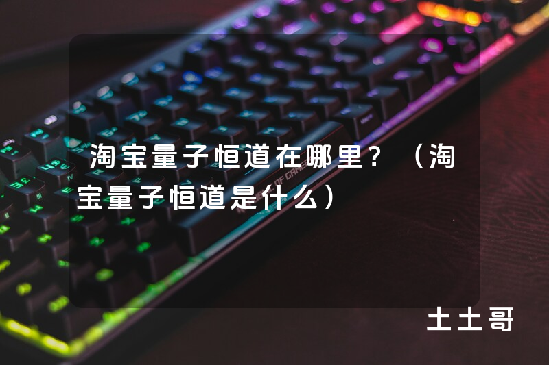 淘宝量子恒道在哪里?(淘宝量子恒道是什么) 淘宝量子恒道在哪里?(淘宝量子恒道是什么)