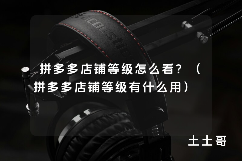 拼多多店铺等级怎么看?(拼多多店铺等级有什么用) 拼多多店铺等级怎么看?(拼多多店铺等级有什么用)
