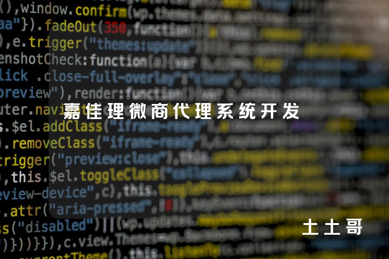 嘉佳理微商代理系统开发