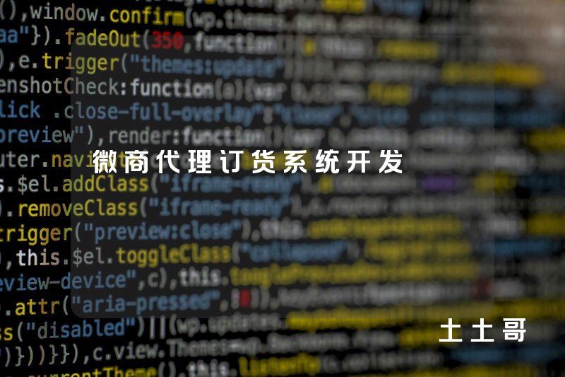 微商代理订货系统开发