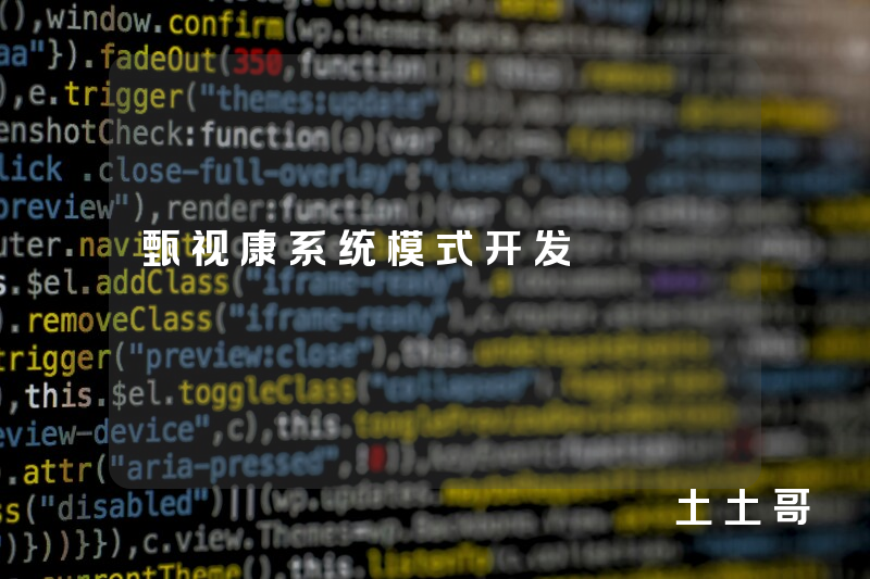 甄视康系统模式开发
