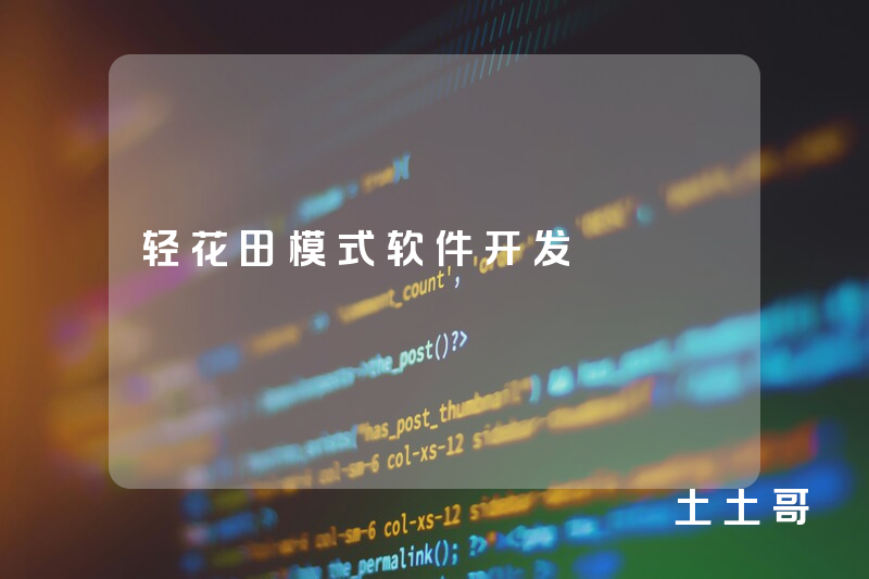 轻花田模式软件开发