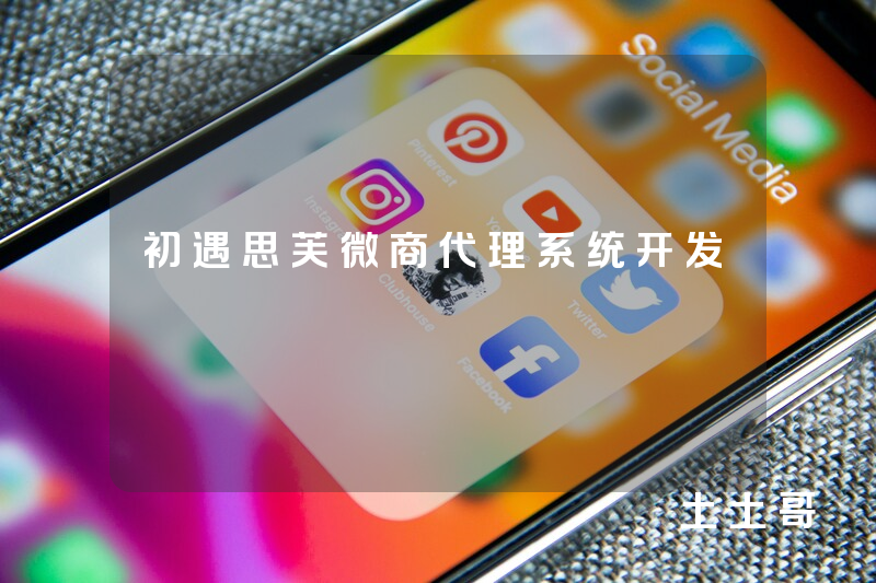 初遇思芙微商代理系统开发