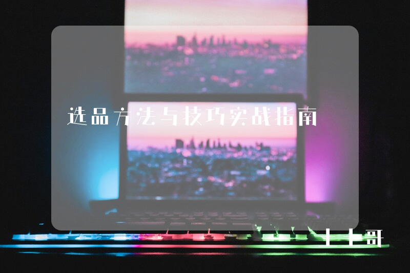 选品方法与技巧实战指南 选品方法与技巧实战指南