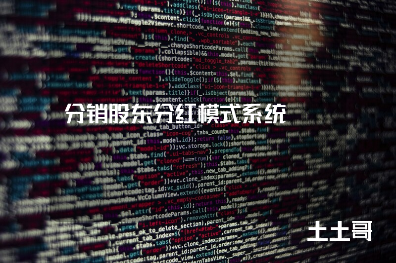 分销股东分红模式系统