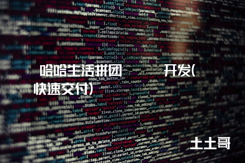 哈哈生活拼团APP开发（快速交付）