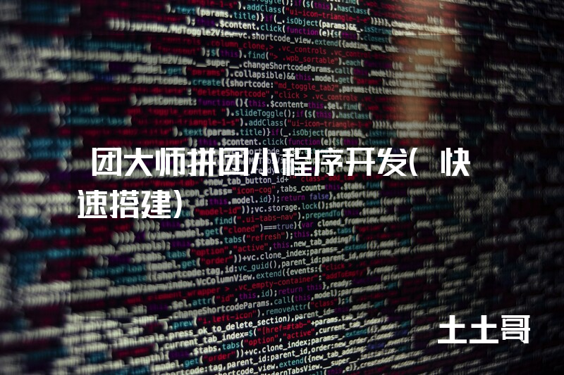 团大师拼团小程序开发（快速搭建）