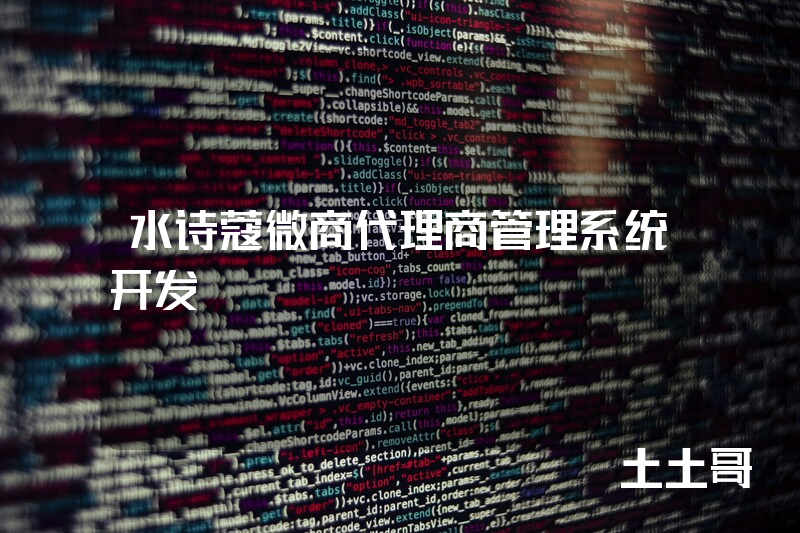 水诗蔻微商代理商管理系统开发