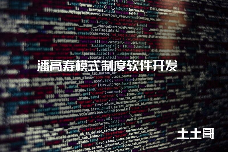 潘高寿模式制度软件开发