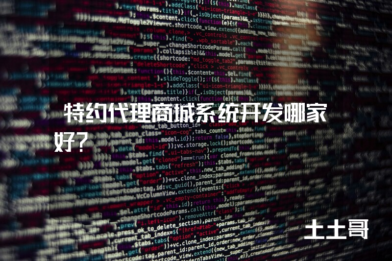 特约代理商城系统开发哪家好？