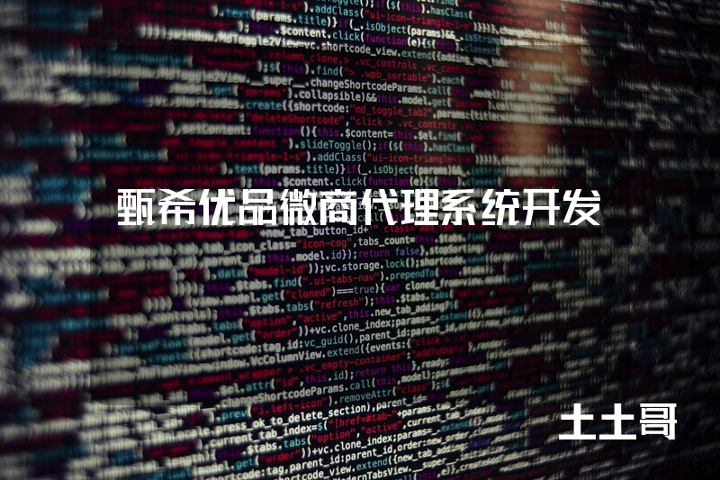 甄希优品微商代理系统开发