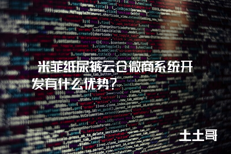米菲纸尿裤云仓微商系统开发有什么优势？