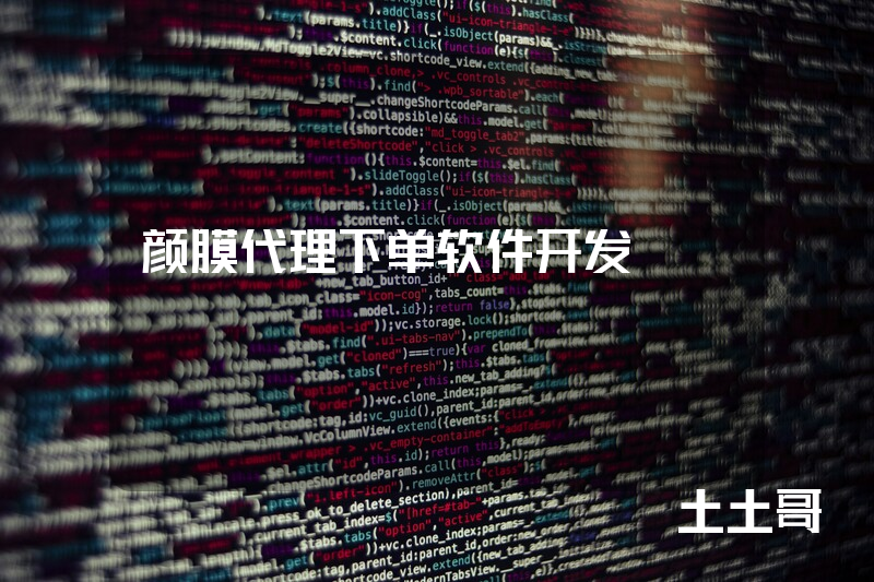 颜膜代理下单软件开发